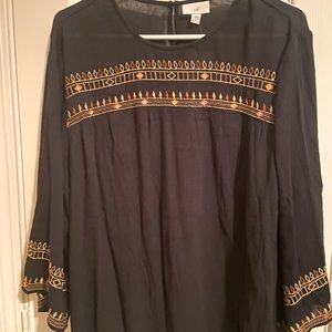 NWT J Jill Embroidered Blouse size Large